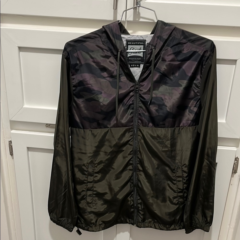 Camouflage Hooded windbreaker